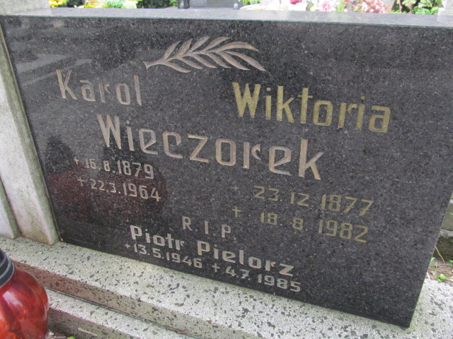 Karol Wieczorek 1879 Rybnik Popielów - Grobonet - Wyszukiwarka osób pochowanych