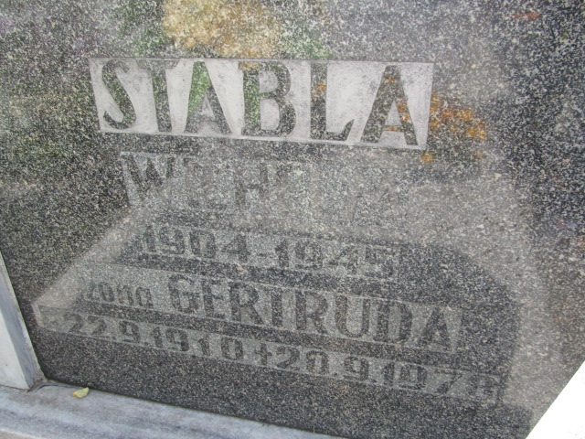 Wilhelm Stabla 1904 Rybnik Popielów - Grobonet - Wyszukiwarka osób pochowanych