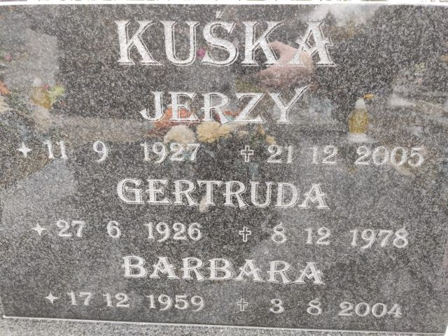 Barbara Kuśka 1959 Rybnik Popielów - Grobonet - Wyszukiwarka osób pochowanych